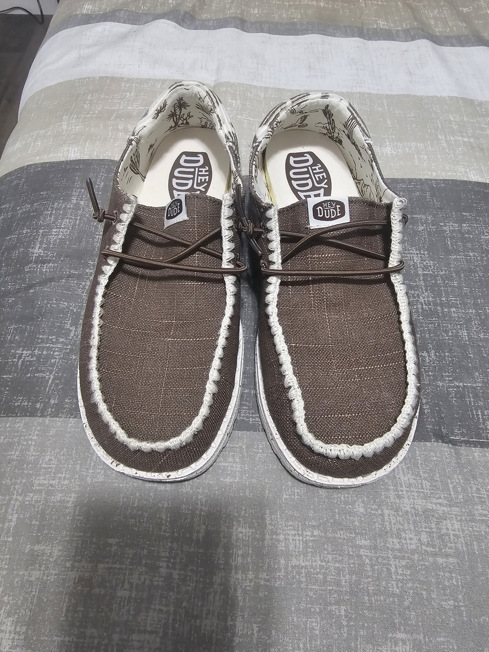 Hey Dude Womens Brown Wendy Casual Western Slip-On Shoes Size 6